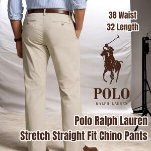Polo Ralph Lauren Stretch Straight Fit Chino Pants 38W /32 L (Classic Stone)